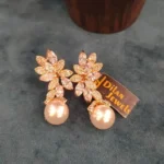 Marquise Pearl-Drop Earrings (Rose-Gold) EAR000018