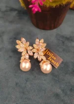 Marquise Pearl-Drop Earrings (Rose-Gold) EAR000018