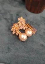 Marquise Pearl-Drop Earrings (Rose-Gold) EAR000018 - Image 3