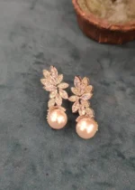 Marquise Pearl-Drop Earrings (White-Gold) EAR000029 - Image 2