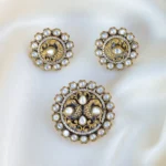 Mayur Carving Polki Pendant Set (Victorian) PSET01451