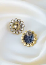 Mayur Carving Polki Pendant Set (Victorian) PSET01451 - Image 3