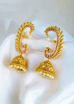 Mayur Jhumka Earcuffs (Antique Gold) EAR001417 - Image 3