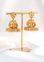 Mayura Rath Polki Earrings (Yellow Gold) EAR002520 - Image 2