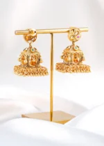 Mayura Rath Polki Earrings (Yellow Gold) EAR002520 - Image 3
