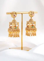 Mayuri Heritage Tiered Earrings (Yellow Gold) EAR002518 - Image 4