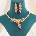 Meher Bloom Ruby Necklace Set (Yellow Gold) NEC002677