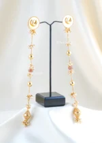 Meher Moon Drop Earrings (Yellow Gold) EAR002526 - Image 2