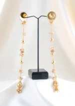 Meher Moon Drop Earrings (Yellow Gold) EAR002526 - Image 3