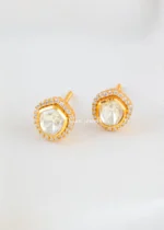 Meher Polki Glow Earrings (Yellow Gold) EAR002531 - Image 2