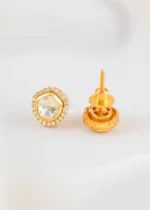Meher Polki Glow Earrings (Yellow Gold) EAR002531 - Image 3