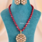Meher Ruby Elegance Necklace Set (Yellow Gold) NEC002689