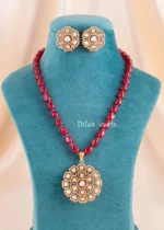 Meher Ruby Elegance Necklace Set (Yellow Gold) NEC002689