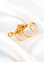 Meherbaan Floral Statement Ring (Yellow Gold) RING02509 - Image 3