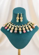 Meherbaan Multi-Drop Necklace Set (Yellow Gold) NEC002682
