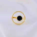 Midnight Aura Circle Ring (Yellow Gold) RING02210