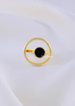 Midnight Aura Circle Ring (Yellow Gold) RING02210