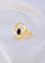Midnight Aura Circle Ring (Yellow Gold) RING02210 - Image 2