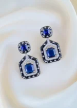 Midnight Blue Earrings (Silver) EAR001485 - Image 2