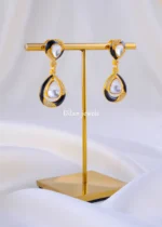 Midnight Polki Fusion Drops ( Yellow Gold ) EAR002168 - Image 2