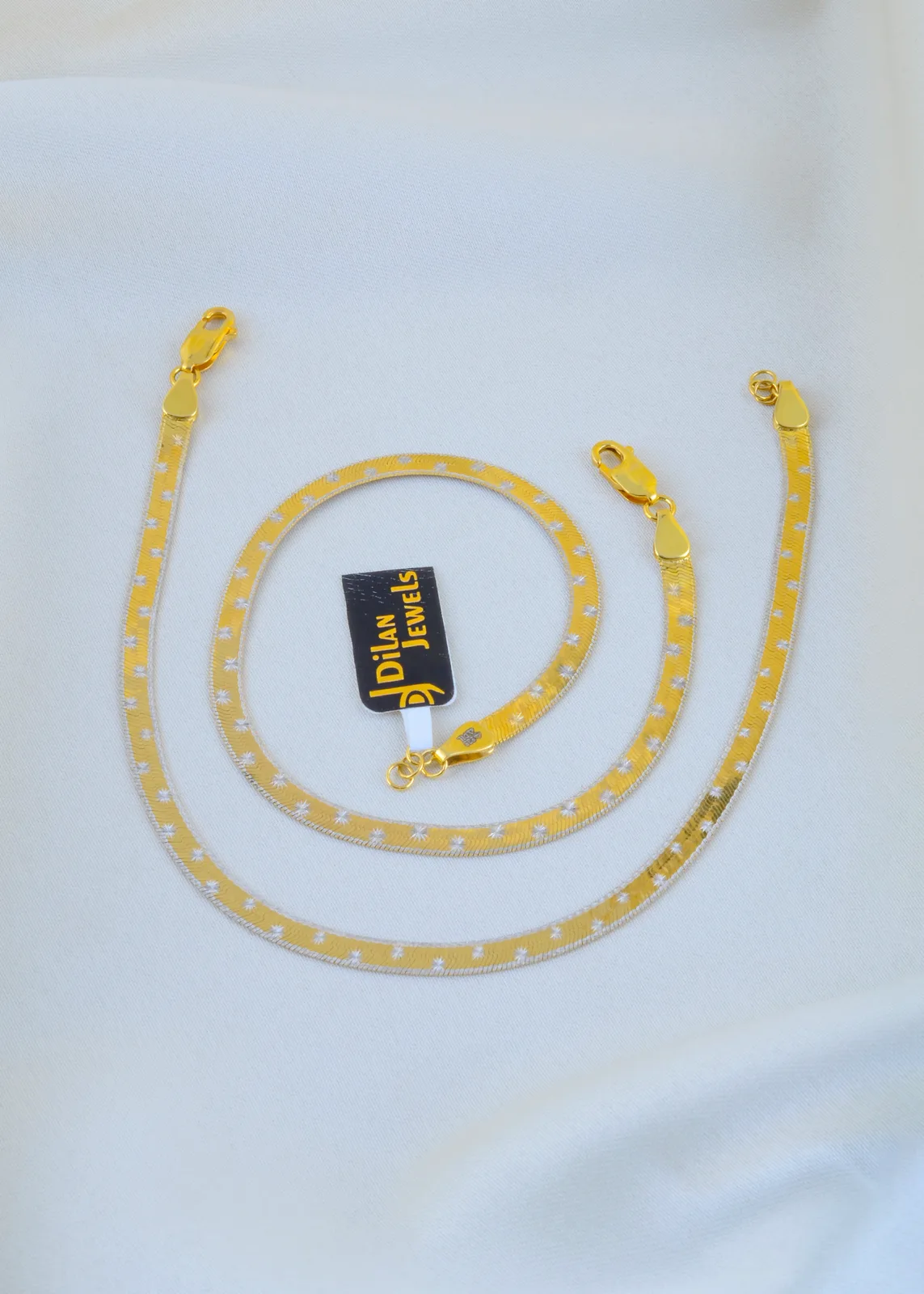 Milano-Silver-Anklets-Yellow-Gold-ANK001693a Milano Silver Anklets (Yellow Gold) ANK001693 - Image 1