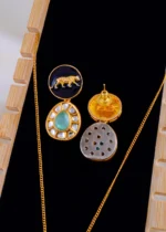 Mint Green Radiance Set (Yellow Gold) NEC001998 - Image 3