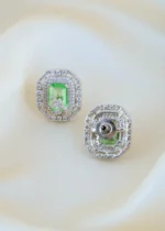 Mint Green Shimmer Locket set (Silver) PSET01476 - Image 3