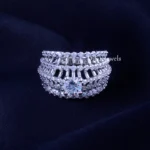 Modern Openwork Solitaire Ring (Silver) RING02371