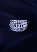Modern Openwork Solitaire Ring (Silver) RING02371