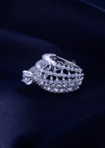 Modern Openwork Solitaire Ring (Silver) RING02371 - Image 2