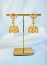 Moissaite Polki Hasli Necklace Set (Yellow Gold) NEC001088 - Image 4