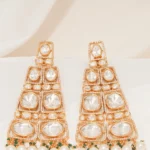 Moissanite Polki Danglers (Yellow Gold) EAR000584