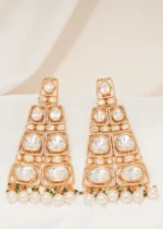Moissanite Polki Danglers (Yellow Gold) EAR000584