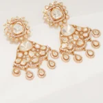 Moissanite Polki Earrings (Yellow Gold) EAR000633