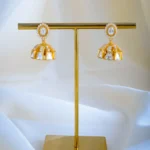 Moissanite Polki Jhumki (Antique Gold) EAR000844
