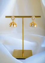 Moissanite Polki Jhumki (Antique Gold) EAR000844