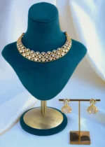 Moissanite Polki Jhumki Set (Yellow Gold) NEC000864