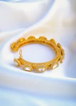 Moissanite Polki Openable Pacheli (Yellow Gold) BRA001067 - Image 3
