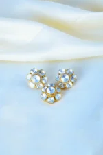 Moissanite Polki Pendant Set (Yellow Gold) PSET00803