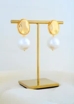 Molten Muse Pearl Earrings (Yellow Gold) EAR00817 - Image 2
