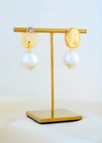 Molten Muse Pearl Earrings (Yellow Gold) EAR00817 - Image 3