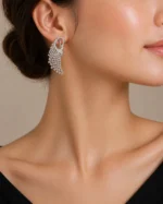 Moonfall Fringe Earrings (Silver) EAR002556 - Image 4