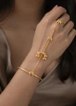 Moonlight Grace Hand Harness Haathphool (Yellow Gold) ACC002602 - Image 3