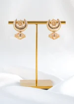 Moonlit Mandala Dangler (Yellow Gold) EAR002514 - Image 3