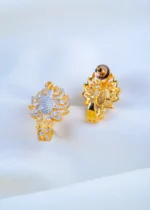 Morni Dazzle Half Bali Earrings (Yellow Gold) EAR001749 - Image 3
