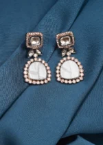 Mother Of Pearl Earrings (Dual Plating) EAR000610