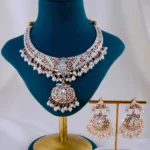 Mughal Elegance Navratna Set (Yellow Gold) NEC001970