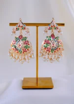 Mughal Elegance Navratna Set (Yellow Gold) NEC001970 - Image 5