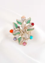Multi Color Victorian Finish Diamond Ring- RING02897