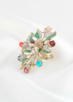 Multi Color Victorian Finish Diamond Ring- RING02897 - Image 2